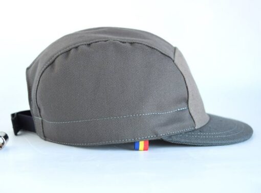 Upcycled Army 5-Panel Hat Military Cycling Cap in Shades of Gray - Image 5