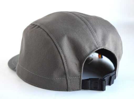 Upcycled Army 5-Panel Hat Military Cycling Cap in Shades of Gray - Image 4