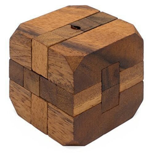 Hidden Passage Intricate Wooden Cube Puzzle for Adults - Handmade 3D Brain Teaser - Image 3