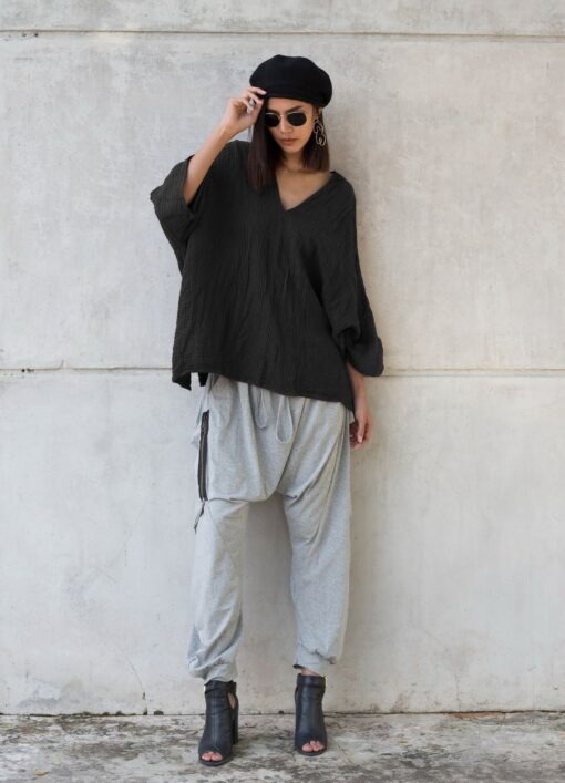 Women's V-Neck Kaftan Effortless Summer Style with Natural Cotton Comfort - Image 4