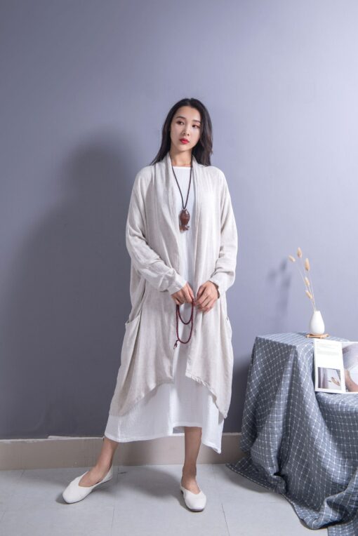 Breezy Linen Cardigan Effortless Style for Every Body - Image 2