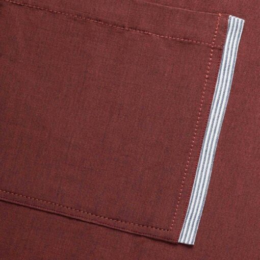 Premium Chef Apron Maroon with Tan Straps, Handcrafted 100% Cotton for Kitchen and Restaurant Professionals - Image 5