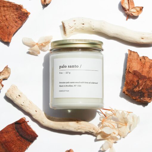 PALO SANTO Hand-Poured 8 oz Soy Candle for Purification and Relaxation - Image 4