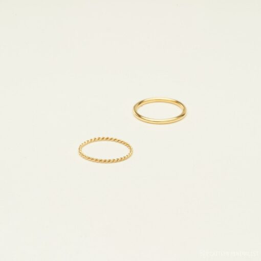 Minimalist Stacking Ring Set Elevate Your Style with Dainty Elegance - Image 5