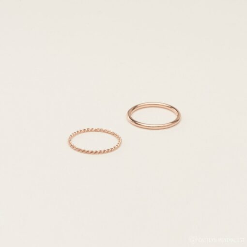 Minimalist Stacking Ring Set Elevate Your Style with Dainty Elegance - Image 6
