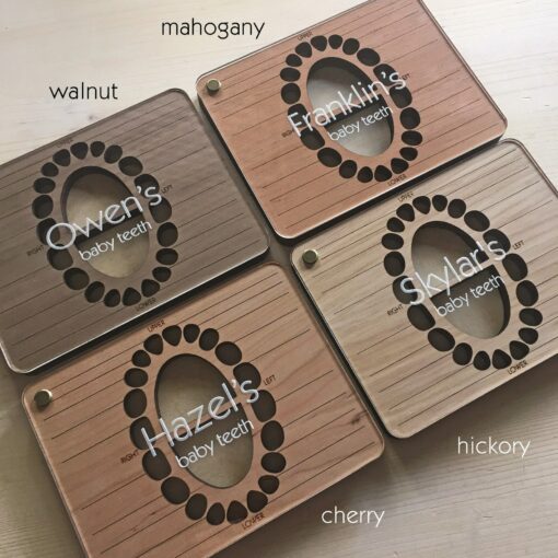 Personalized Wooden Baby Tooth Storage Box A Timeless Treasure for Your Child's Precious Memories - Image 4