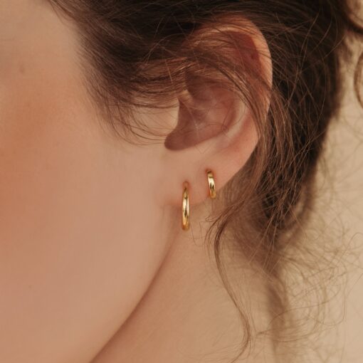Caitlyn Minimalist Huggie Earrings The Perfect Everyday Accessory - Image 3