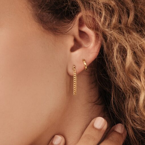 Caitlyn Minimalist Huggie Earrings The Perfect Everyday Accessory - Image 5
