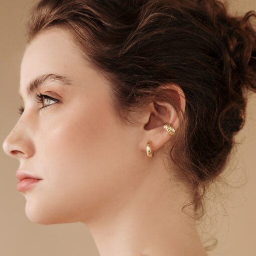Bold and Beautiful Caitlyn's Dome Hoops for Everyday Elegance - Image 3