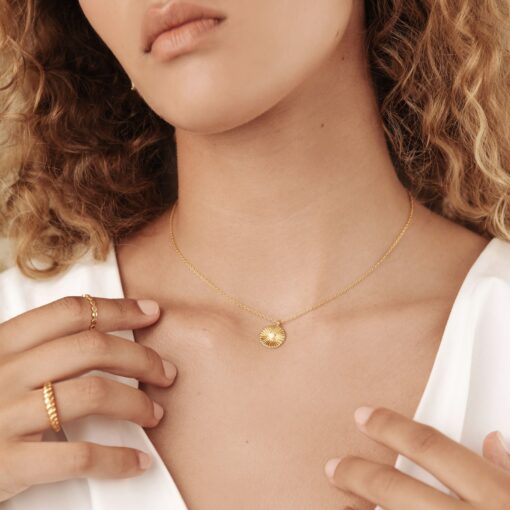 Captivating Opal Medallion Necklace A Timeless Treasure for Layering - Image 4