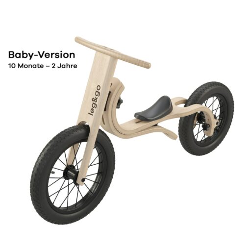 Wooden Balance Bike 12" The Perfect First Ride for Toddlers and Kids - Image 2