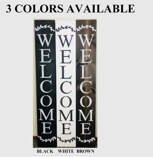 Rustic Vertical Welcome Sign Elevate Your Entryway with Timeless Charm - Image 3