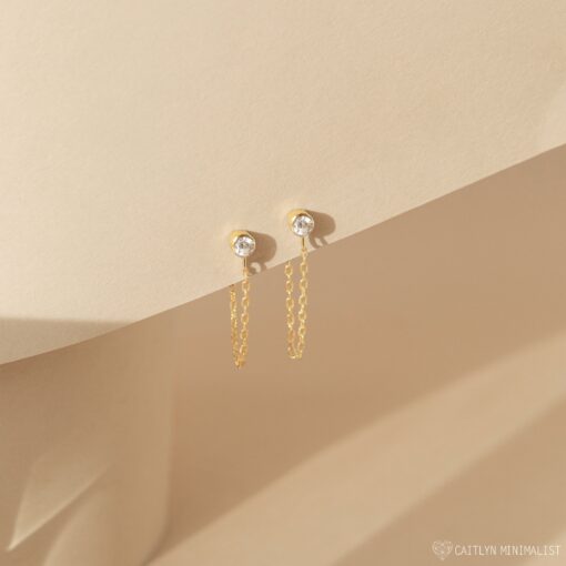 Birthstone Charm Earrings Celebrate Your Unique Story in Sterling Silver or Gold - Image 3