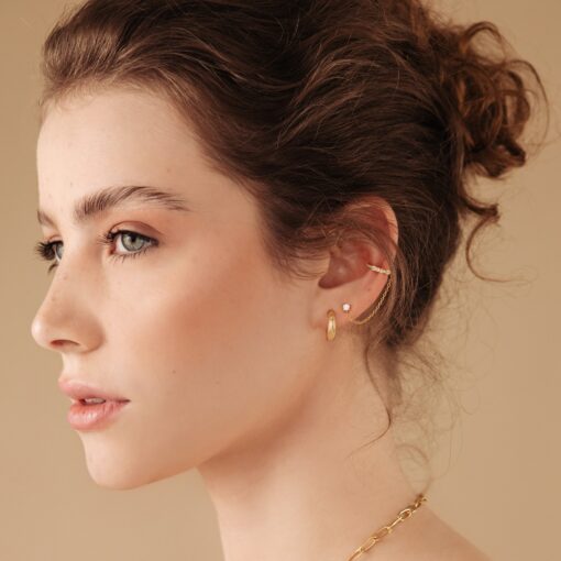 Bold and Beautiful Caitlyn's Dome Hoops for Everyday Elegance - Image 4