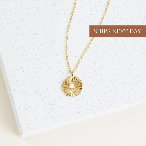 Captivating Opal Medallion Necklace A Timeless Treasure for Layering - Image 3