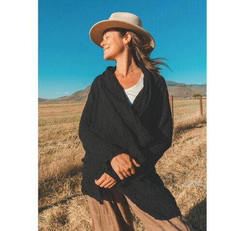 Women's Lotus Wrap Elevate Your Style with a Cozy, Layering Essential - Image 4