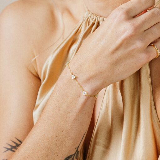 Caitlyn Minimalist Mini Diamond Charm Bracelet A Timeless Treasure for Her - Image 4
