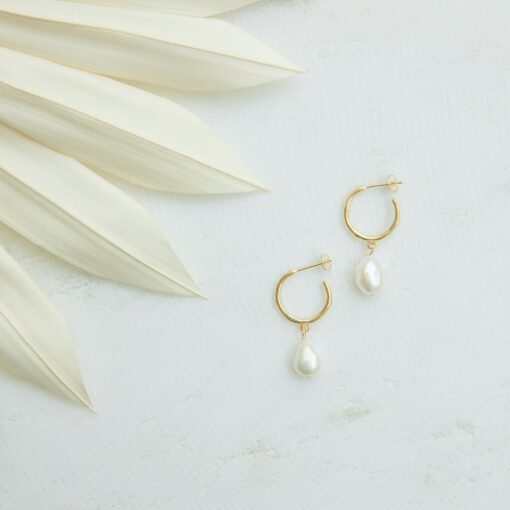 Exquisite Pearl Hoops A Timeless Treasure for Bridesmaids and Beyond - Image 5