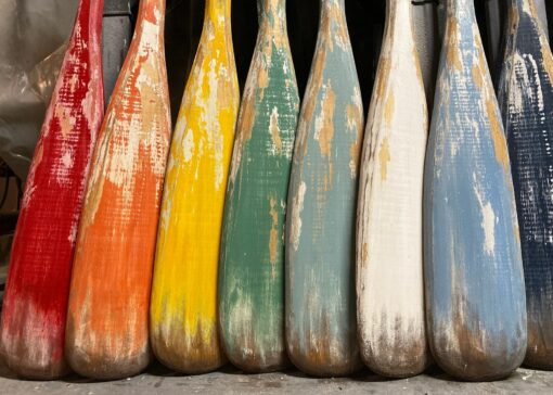 Handcrafted Wooden Boat Paddles Nautical Charm for Coastal and Rustic Decor - Image 3