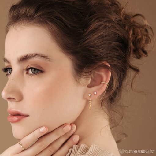 Birthstone Charm Earrings Celebrate Your Unique Story in Sterling Silver or Gold - Image 6