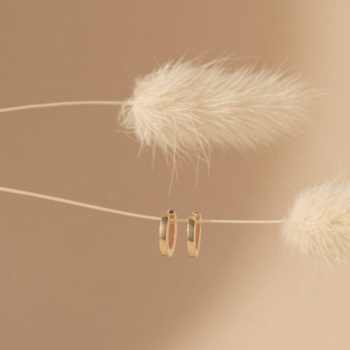 Caitlyn Minimalist Huggie Earrings The Perfect Everyday Accessory - Image 2