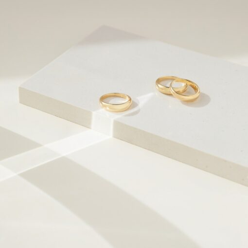 DOME Ring Minimalist Geometric Statement Ring in Silver, Gold, or Rose Gold (RR001) - Image 5