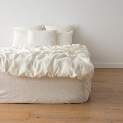 Luxurious Washed Linen Duvet Cover Pure European Linen, Button Closure, Multiple Sizes and Colors - Image 4