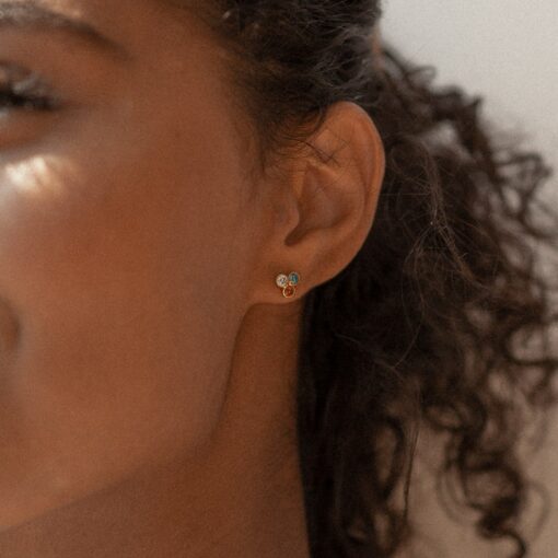 Birthstone Cluster Earrings Celebrate Special Moments with Personalized Jewelry - Image 3