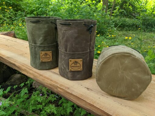 Cedar Bag with Pockets and Leather Label for Outdoor Gear, Camping, and Bushcraft - Image 3