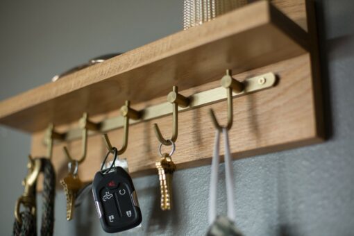 Premium Solid White Oak Key Rack Organize Your Entryway with Style - Image 4