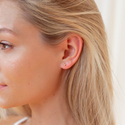 Sparkling Baguette Diamond Studs Elevate Your Style with Minimalist Elegance - Image 2