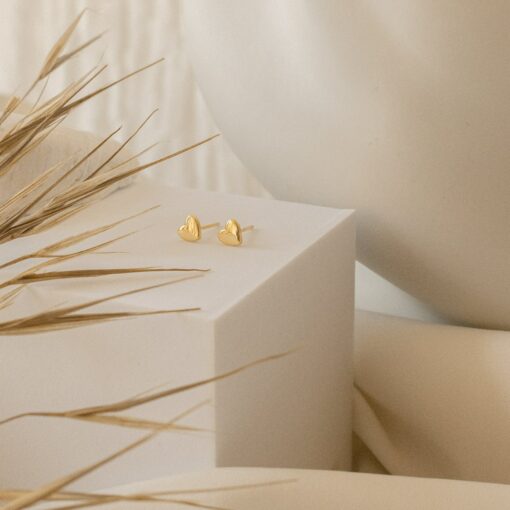 Sparkling Heart Studs Timeless Elegance for Every Occasion - Image 2
