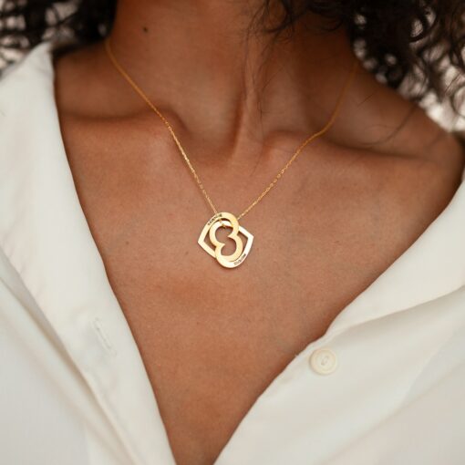 Engraved Heart Necklace Personalized Secret Message Charm for Sisters and Mothers (NM39F30) - Image 2