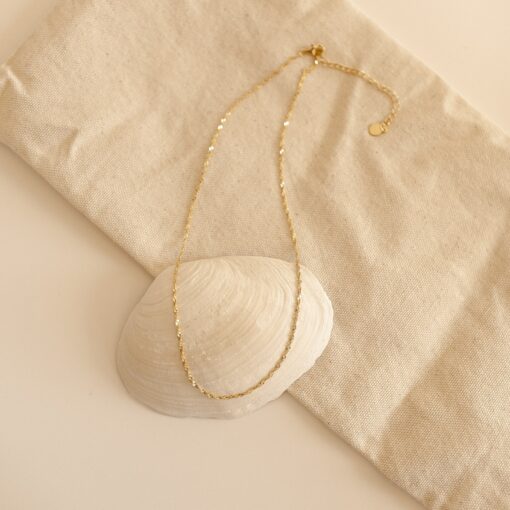Singapore Necklace Minimalist Layering Necklace in Gold and Sterling Silver by Caitlyn Minimalist (NR021) - Image 3
