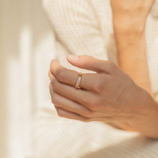 Pave Dome Eternity Band Timeless Elegance for Every Occasion - Image 3