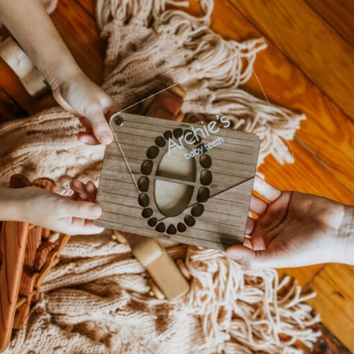 Personalized Wooden Baby Tooth Storage Box A Timeless Treasure for Your Child's Precious Memories - Image 3
