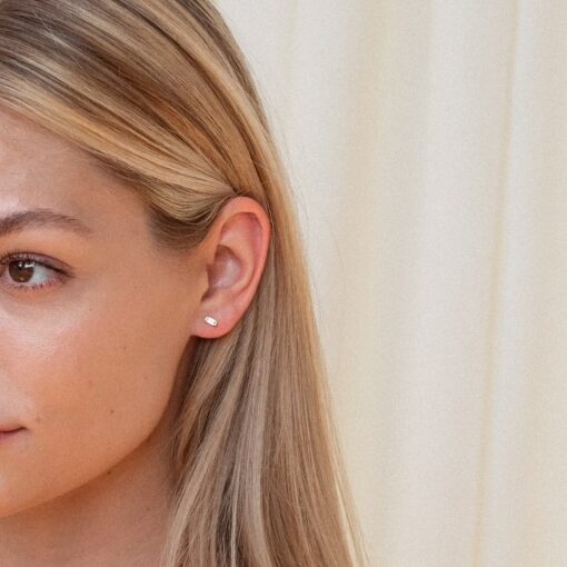 Sparkling Baguette Diamond Studs Elevate Your Style with Minimalist Elegance - Image 4