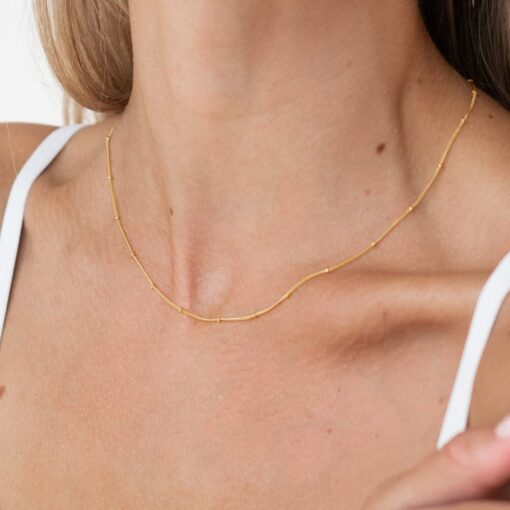 Celestial Radiance Caitlyn's Satellite Necklace in Gold, Rose Gold, and Sterling Silver - Image 3
