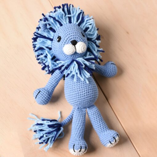 Adorable Blue Lion Crochet A Charming Amigurumi Companion for All Ages - Image 3