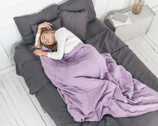 Linen Weighted Blanket Embrace Tranquility, Enhance Sleep, and Soothe Anxiety - Image 6