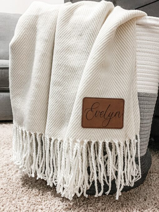 Personalized Monogrammed Farmhouse Blanket A Thoughtful Corporate Gift for Mom - Image 4