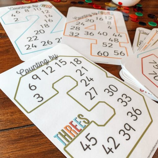 Skip Counting Cards Printable Multiplication Practice for Homeschool and Classroom Math - Image 4