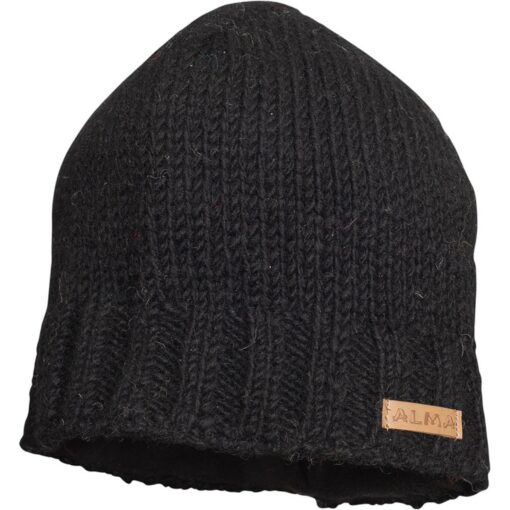 100% Lambswool Hand-Knitted Fleece-Lined Fair Isle Winter Bobble Beanie for Men and Women by Alma Knitwear - Image 2