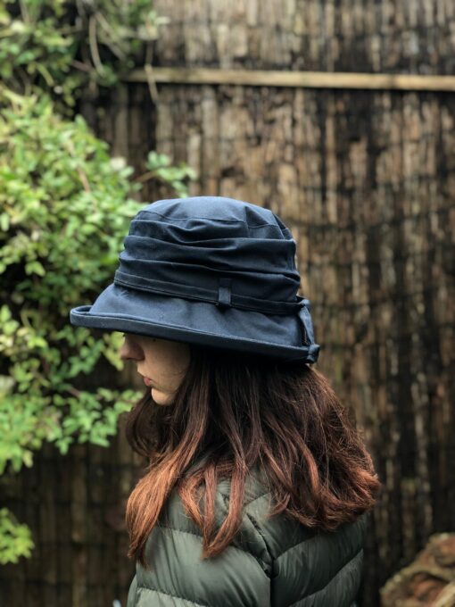 Waterproof Waxed Cotton Rain Hat for Women Stay Dry in Style - Image 2