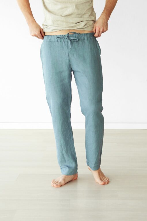 Organic Linen Lounge Pants Sustainable Comfort for Men - Image 4