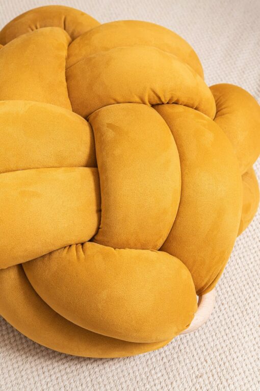 Luxurious Vegan Suede Desert Knot Floor Cushion Elevate Your Home with a Modern Oasis - Image 3