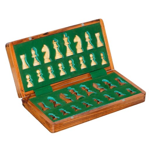 Wrightwood Personalized Foldable Magnetic Travel Chess Set with Storage Elevate Your Travel Games - Image 4