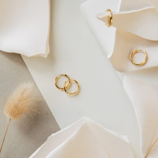 Celestial Embrace Caitlyn's Eternity Pave Huggie Earrings, a Diamond-Studded Symphony - Image 5