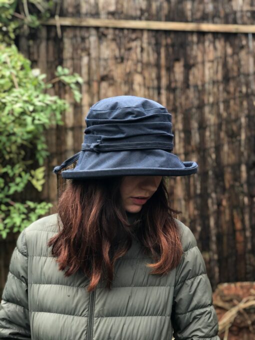 Waterproof Waxed Cotton Rain Hat for Women Stay Dry in Style - Image 3