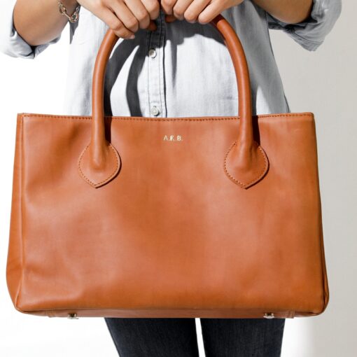 Personalized Leather Office Bag The Perfect Christmas Gift for Women - Image 3